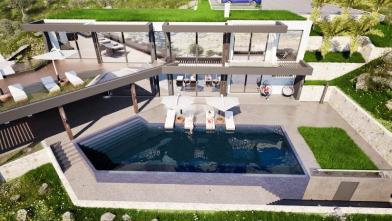 Malaxa Kreta, Malaxa: Neubau-Projekt! Villa am Hang mit Panoramablick auf die Souda-Bucht zu verkaufen Haus kaufen